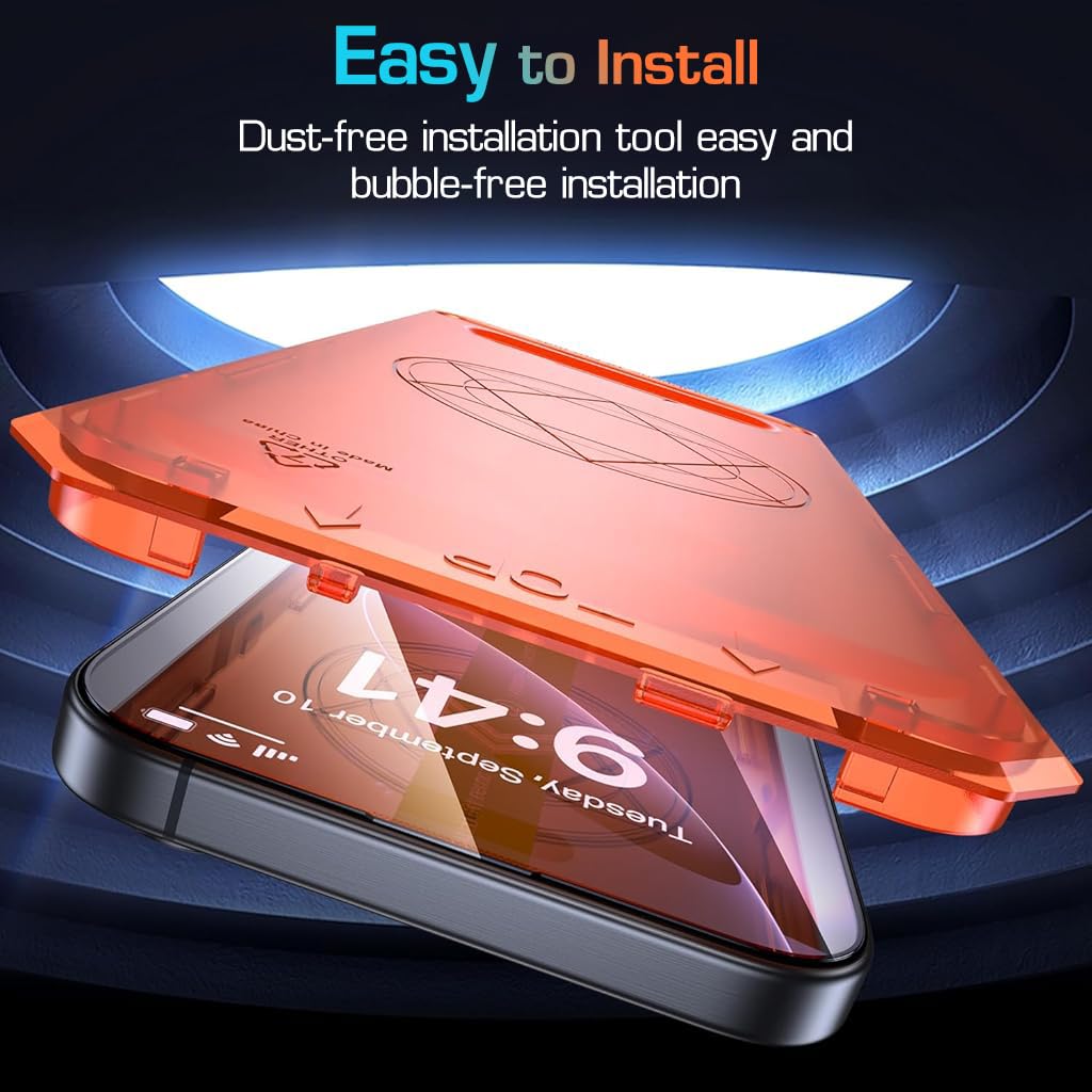 ZORBES 2pcs HD Screen Protector for i Phone 16 Pro Max 6.9'' HD Tempered Glass Screen Protector with Installation Assistant Anti-glare Screen Protector for i Phone 16 Pro Max ZORBES 2pcs HD Screen Protector for i Phone 16 Pro Max 6.9'' HD Tempered Glass Screen Protector with Installation Assistant Anti-glare Screen Protector for i Phone 16 Pro Max